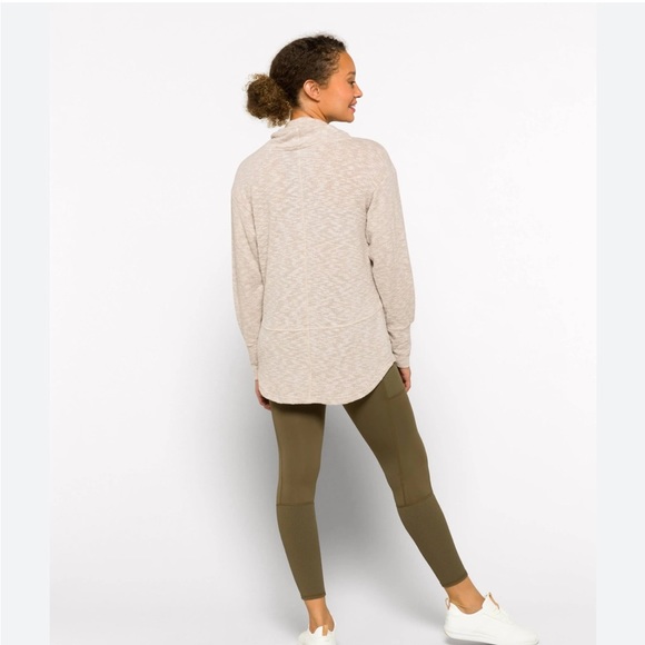 Prana Frieda Slub Knit Funnel Neck Pullover Tunic Sweater Oatmeal Medium - Picture 15 of 15